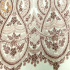 Роскошное 3D отбортовало вышивки Тюль ткани шнурка платье уникальной розовое