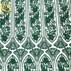 Подгонянная изумрудно-зеленая ткань шнурка вышивки отбортовала Sequined украшение