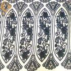 Африканские вышитые бисером Sequins вышили длине ткани 91.44Cm шнурка платья