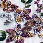 ткань шнурка цветка ширины 3D 140cm/шнурок вышивки цветка для домашней ткани