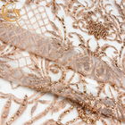 Восхитительная роскошная вышитая бисером вышивка украшения 3D ткани платья свадьбы