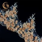 Фасонируйте Bridal ширине отделки 135cm шнурка цветка 3D Handmade вышитое красочное