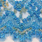 Украшение отделки шнурка моды шикарной одежды голубое длина 1 двора с камнями
