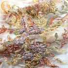 Мода отбортовала вышивку ткани шнурка Applique 3D Handmade для Bridal платья