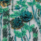 Чувствительная расстворимая в воде флористическая вышивка ткани шнурка шнурует материал для платья свадьбы