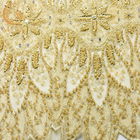 Тяжелое Sequined золото отбортовало нейлон ткани мягкий Handmade 80% шнурка
