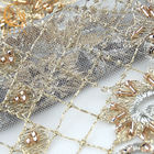 Шнурка материальная MDX цвета золота вышивки ткань шнурка Handmade для платья свадьбы