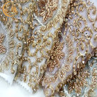 Шнурка материальная MDX цвета золота вышивки ткань шнурка Handmade для платья свадьбы