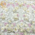 3D цветет Bridal Soluble тканей шнурка вышивка 1 двора Multicolor