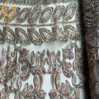 Подгонянная вышивка золота шнурует Handmade вышитую бисером декоративную ткань шнурка