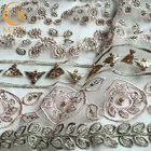 Подгонянная вышивка золота шнурует Handmade вышитую бисером декоративную ткань шнурка
