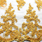 Вышивка золотого Sequin MDX чистая шнурует ширину 135cm для ткани