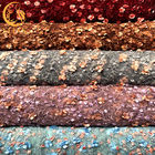 Сетка чувствительной Sequined ткани шнурка Multicolor отбортовала флористический шнурок вышивки