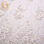 Ширина 20% полиэстер 135cm тканей шнурка элегантных цветков белая для платьев свадьбы