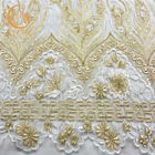 Ткань красивое вышитое Eco шнурка Sequin золота свободного образца дружелюбное