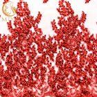 Ткань шнурка яркого блеска 1 двора/красное украшение шнурка Sequin для платья партии