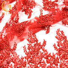 Ткань шнурка яркого блеска 1 двора/красное украшение шнурка Sequin для платья партии
