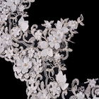 Красивая сетка ткани отделки шнурка цветка 3D вышила декоративному 20％ полиэстер