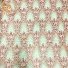 Розовый цветок 3D вышил ткани шнурка для платьев свадьбы