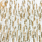 Ширина ткани 135Cm шнурка цветка золота 3D нейлона материальная