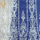 Ткань шнурка Sequin французской последовательности белая Bridal для платья свадьбы