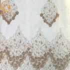 Ткань шнурка платья особенных случаев Handmade вышитая бисером Sequined вышитая