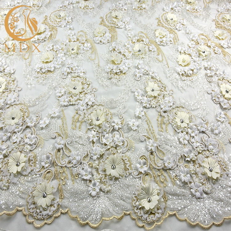 Материал шнурка Sparkly стразов Bridal/французская ткань платья свадьбы шнурка